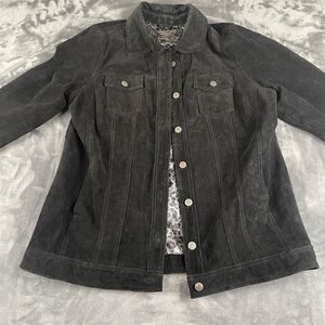 Dennis Basso Black and Gray Animal Print Jacket